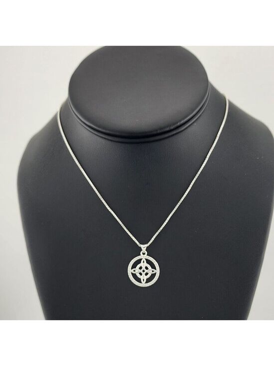 Jewelry - New Sterling Silver 925 Witch’s Knot Necklace – Wiccan Pagan Protection Amulet
